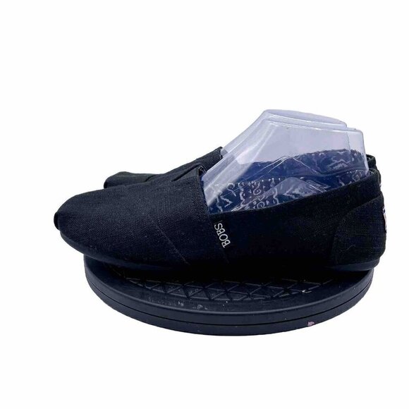 Bobs from Skechers Shoes Womens 8.5 Push- Peace and Love Flats Black Low - Picture 1 of 9